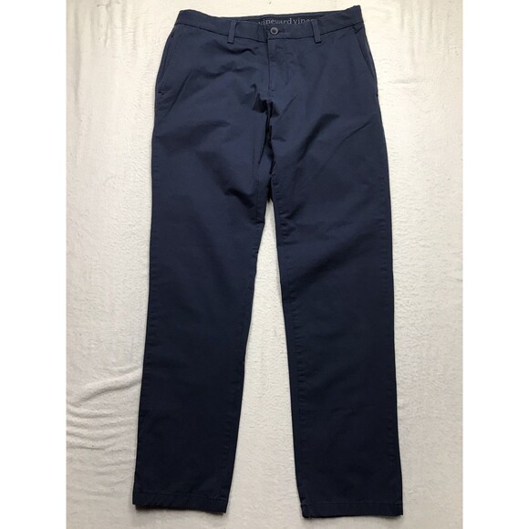 VINEYARD VINES Pant Men 32x32 Navy Blue On The Go OTG Golf Chino Stretch - Picture 1 of 16